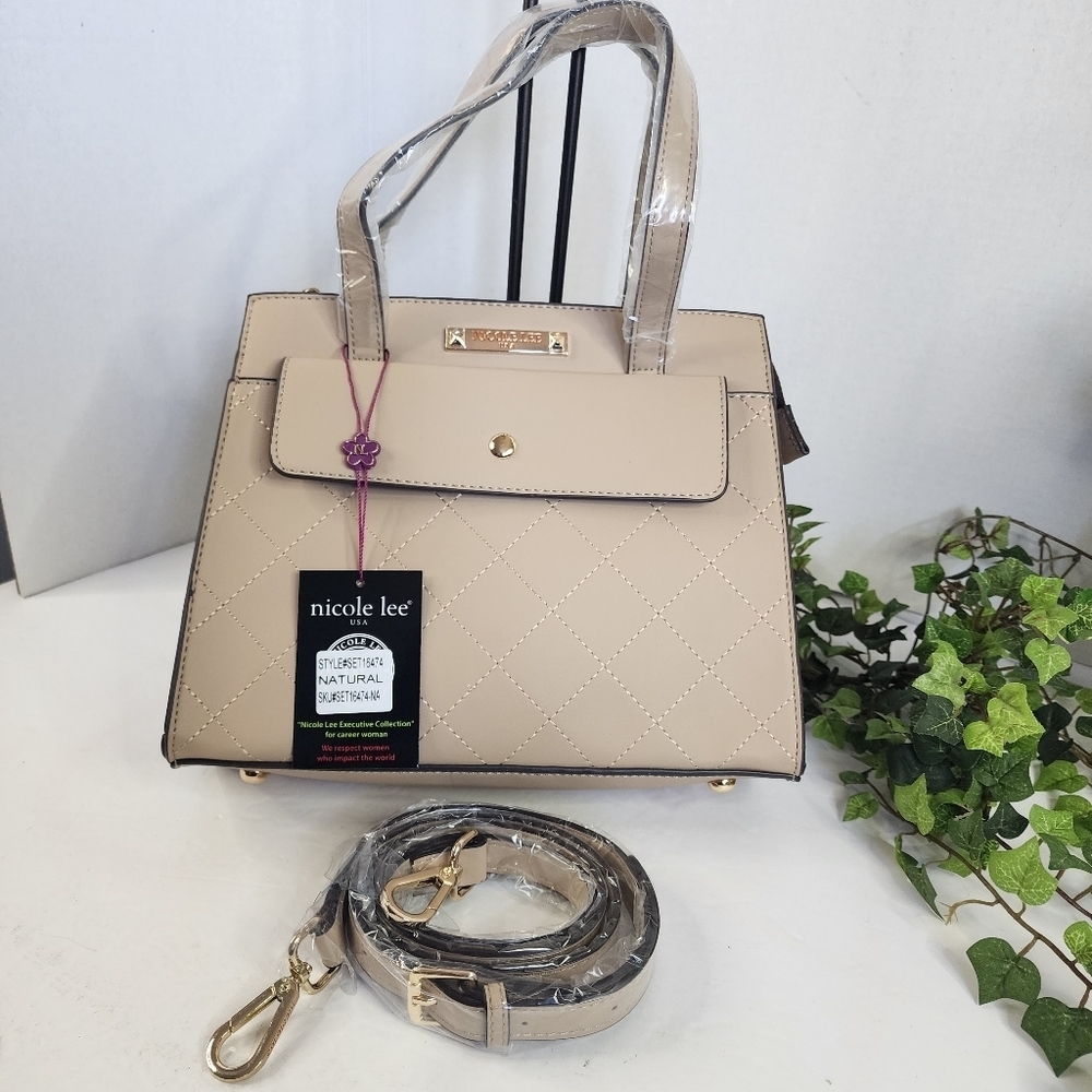 Nicole Lee Crossbody Bag Natural New